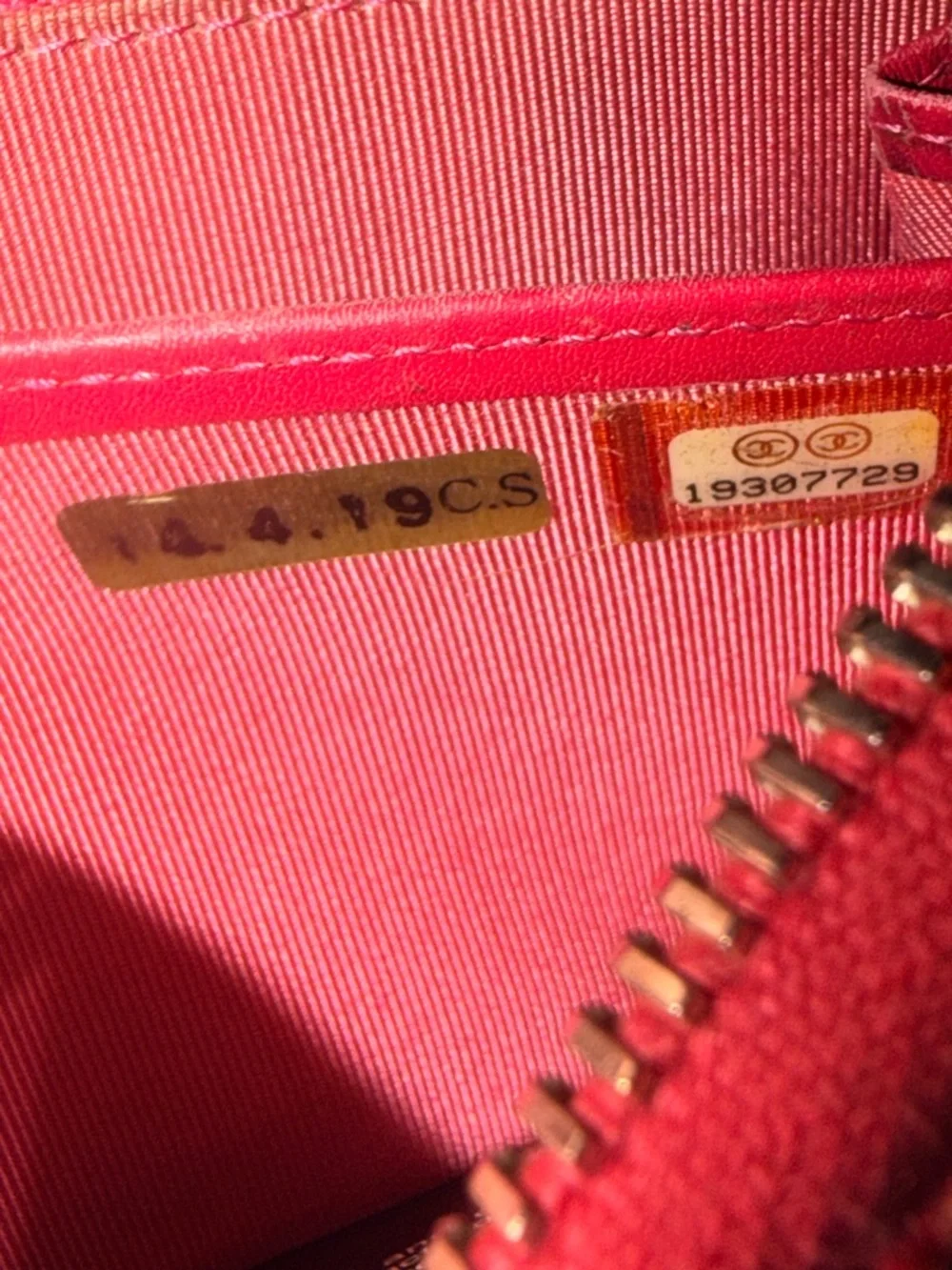 CHANEL Pink Python Zip-Around Wallet with Silver Hardware - Picture 9 of 10